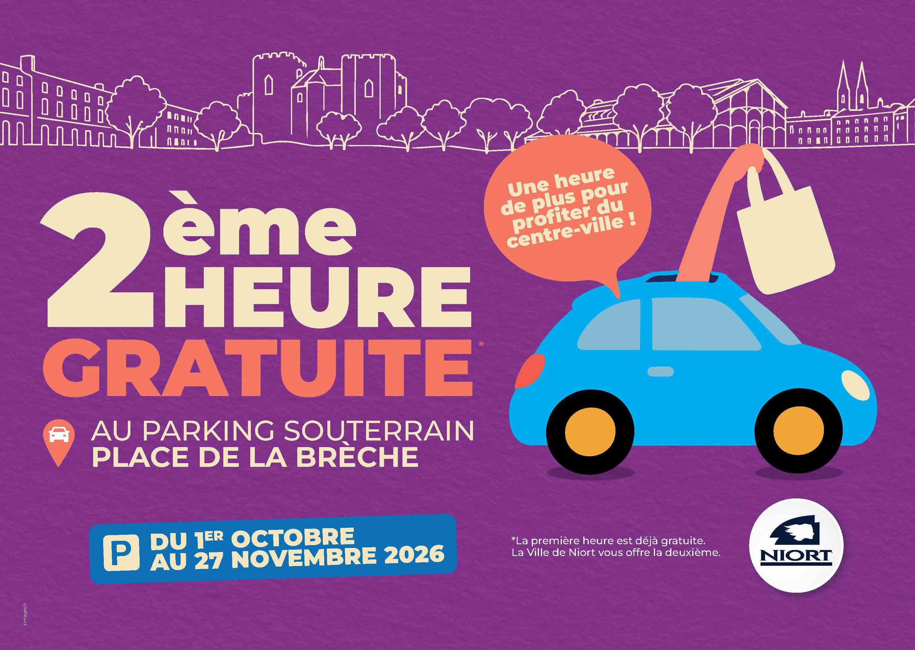 Affiche 2H gratuite Ville de Niort